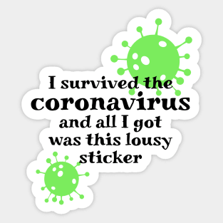 Survived the coronavirus Sticker